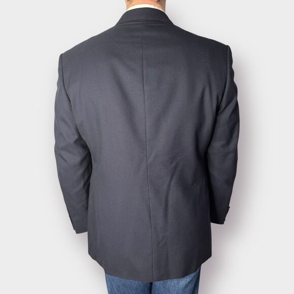 Oscar de la Renta Navy Wool Blazer - Picture 4 of 6